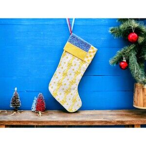 Upcycled Floral Christmas Stocking
